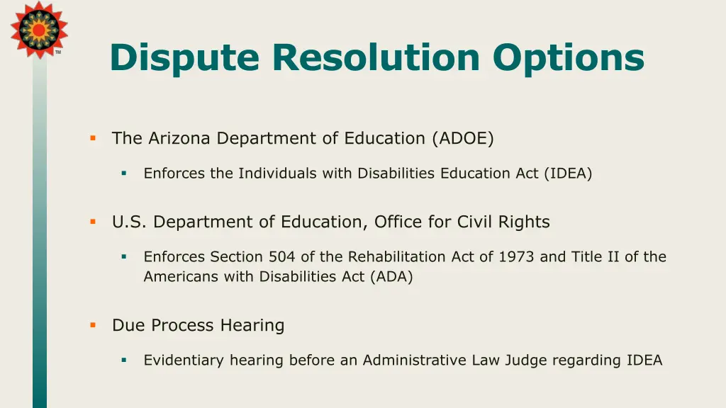 dispute resolution options