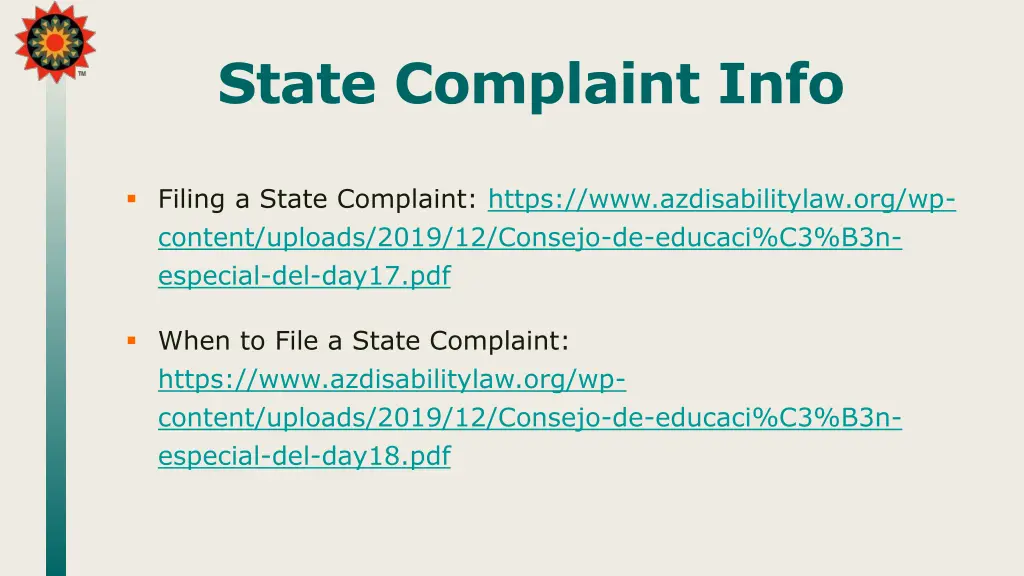 state complaint info