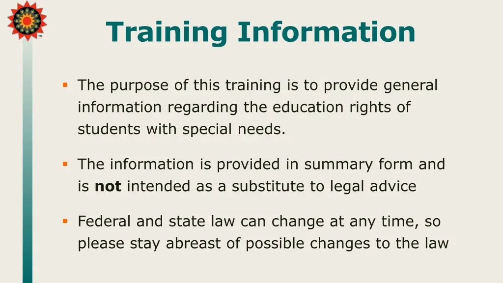 training information