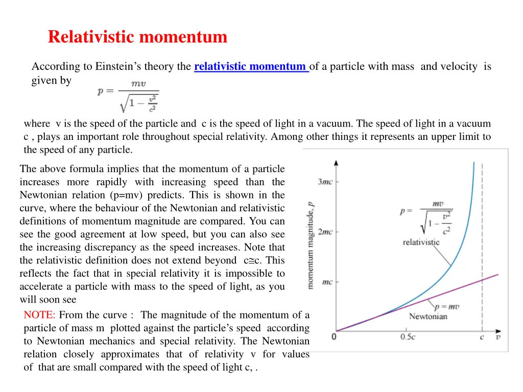 relativistic momentum