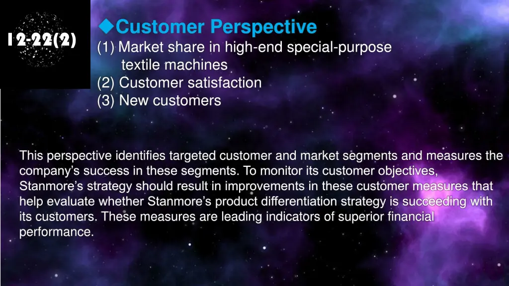 customer perspective 1 market share in high