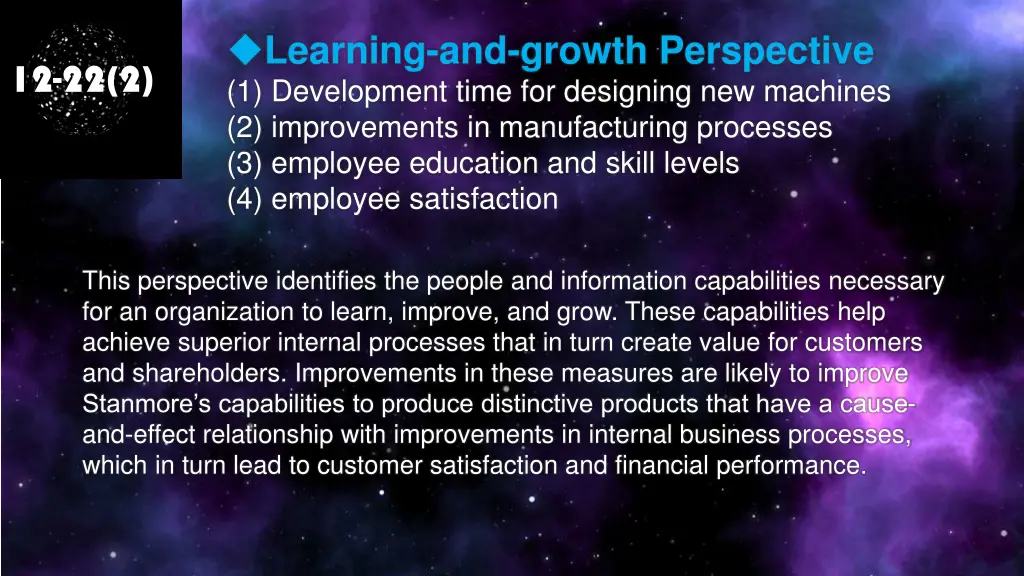 learning and growth perspective 1 development