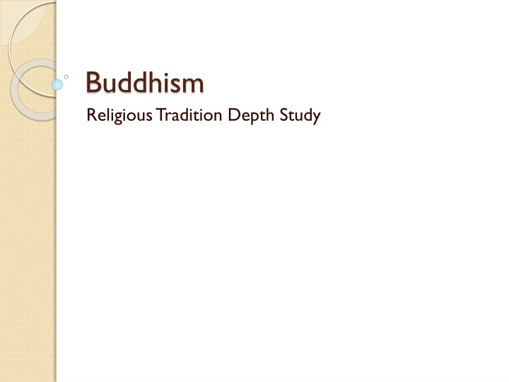 buddhism religious tradition depth study