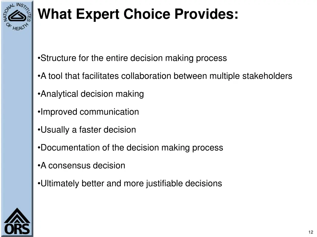 what expert choice provides