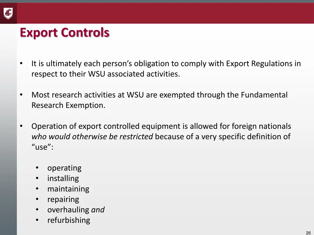 export controls 1