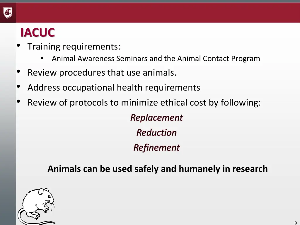 iacuc training requirements animal awareness