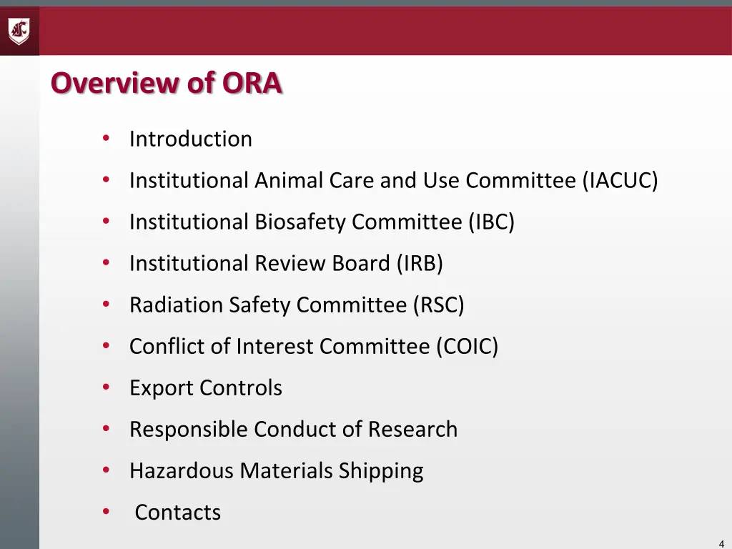 overview of ora