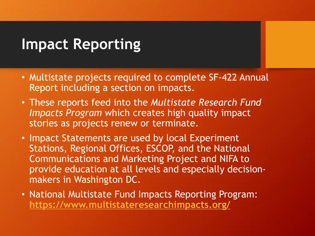 impact reporting