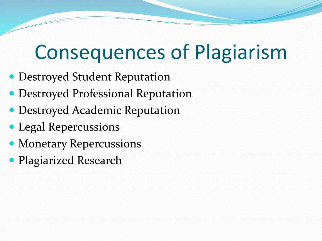 consequences of plagiarism
