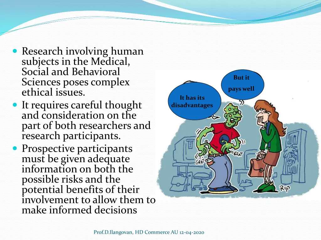 research involving human subjects in the medical