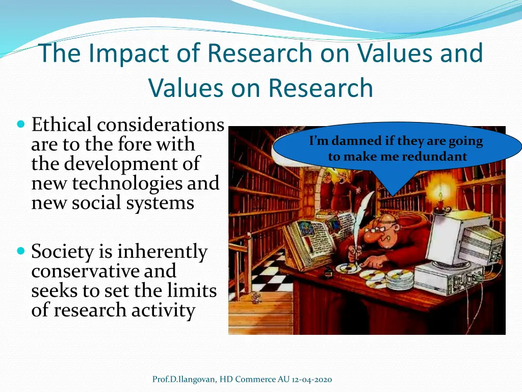 the impact of research on values and values