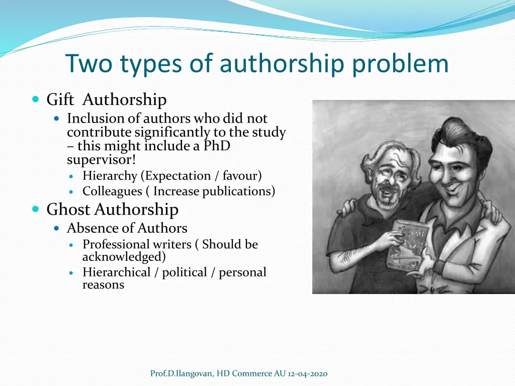 two types of authorship problem