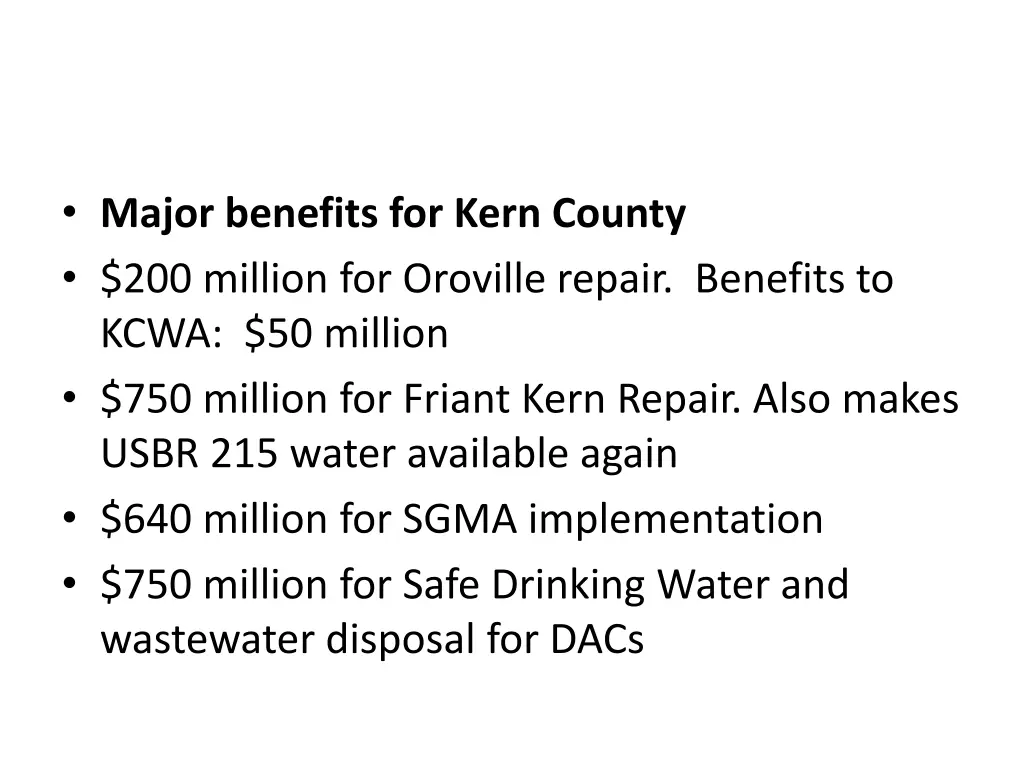 major benefits for kern county 200 million