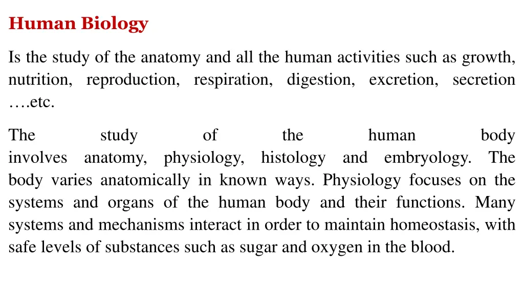 human biology