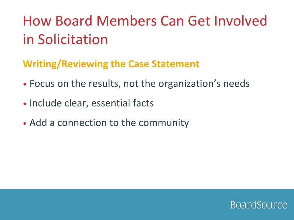 how board members can get involved in solicitation