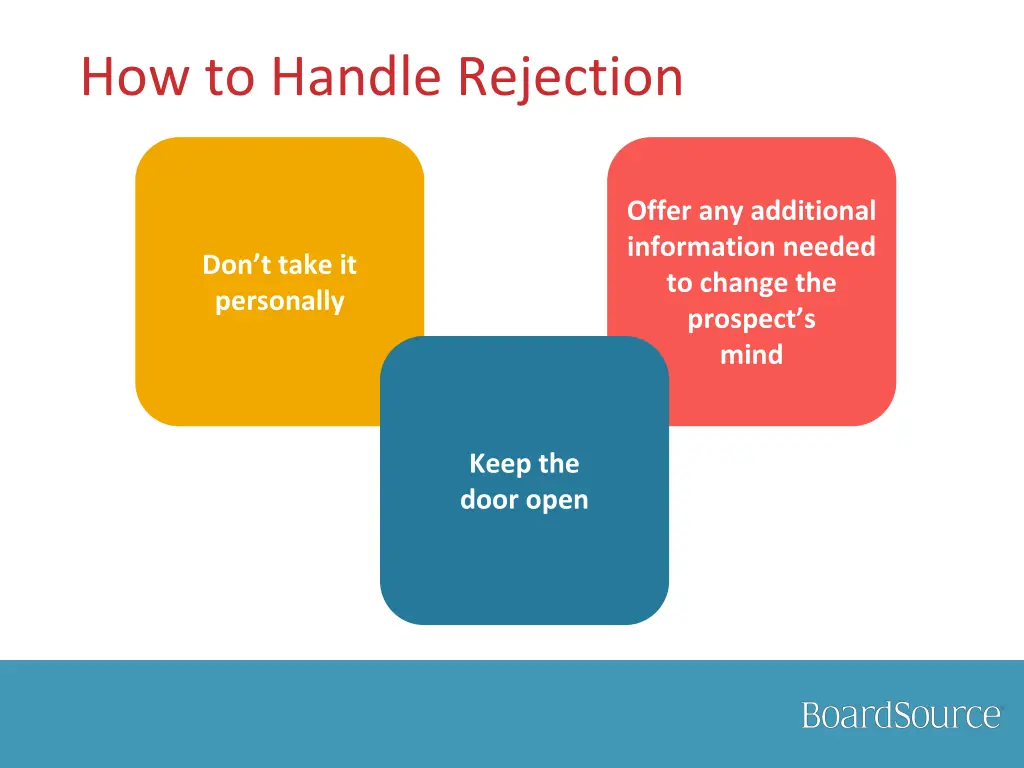 how to handle rejection