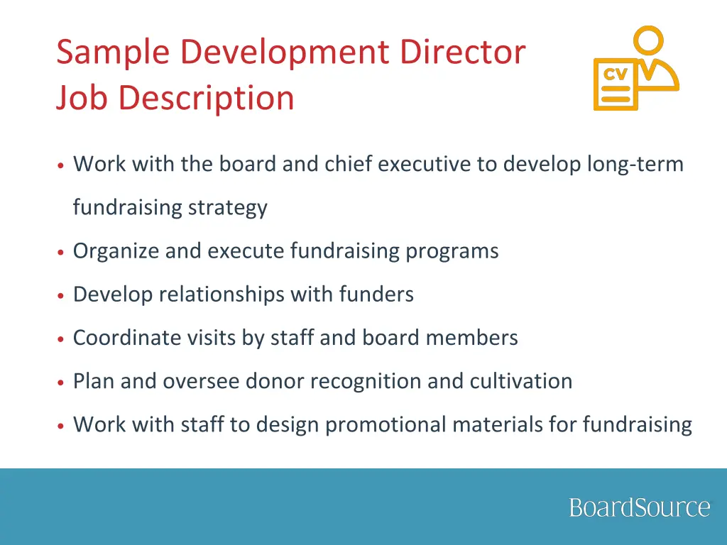 sample development director job description