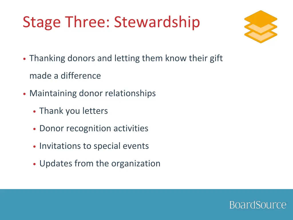 stage three stewardship