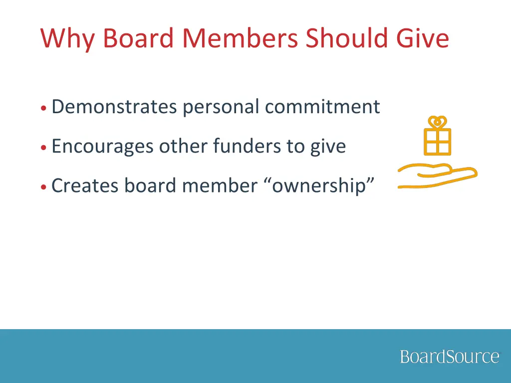 why board members should give