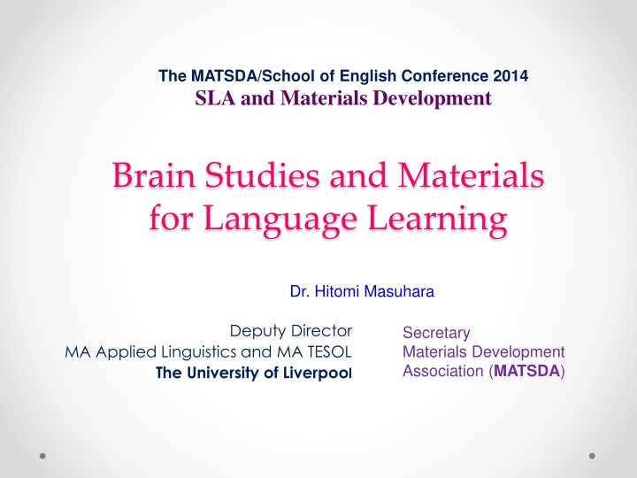 the matsda school of english conference 2014