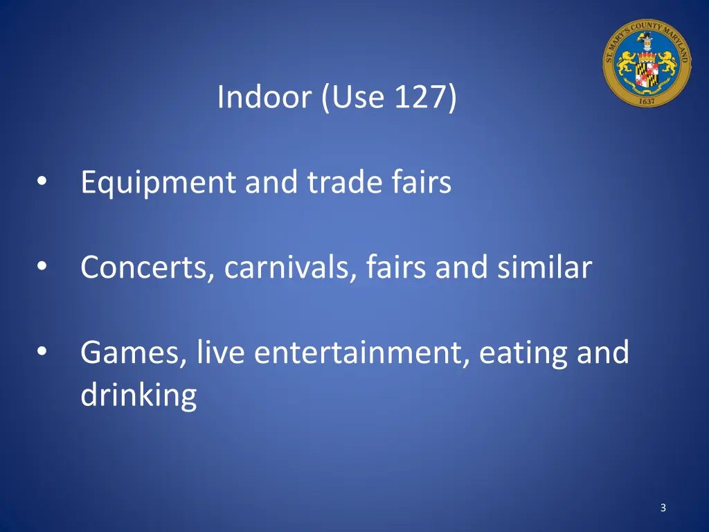 indoor use 127