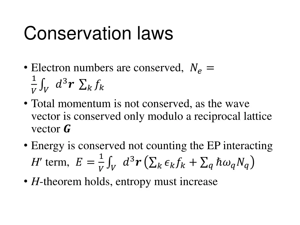 conservation laws