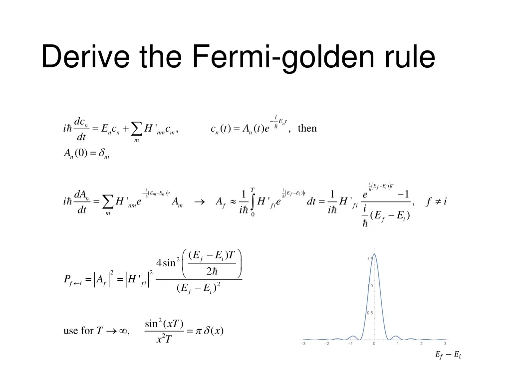 derive the fermi golden rule