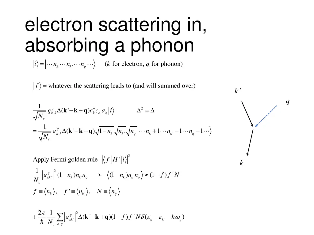 electron scattering in absorbing a phonon