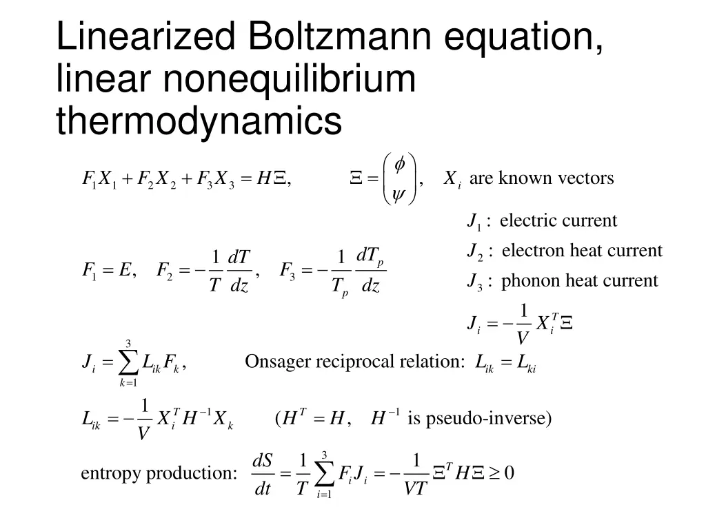 linearized boltzmann equation linear