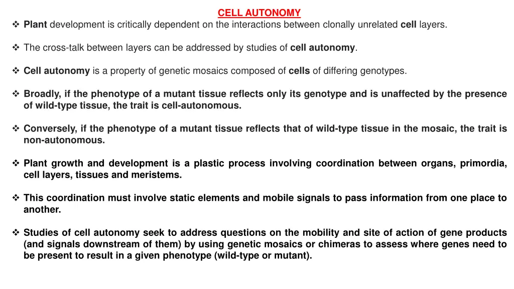 cell autonomy