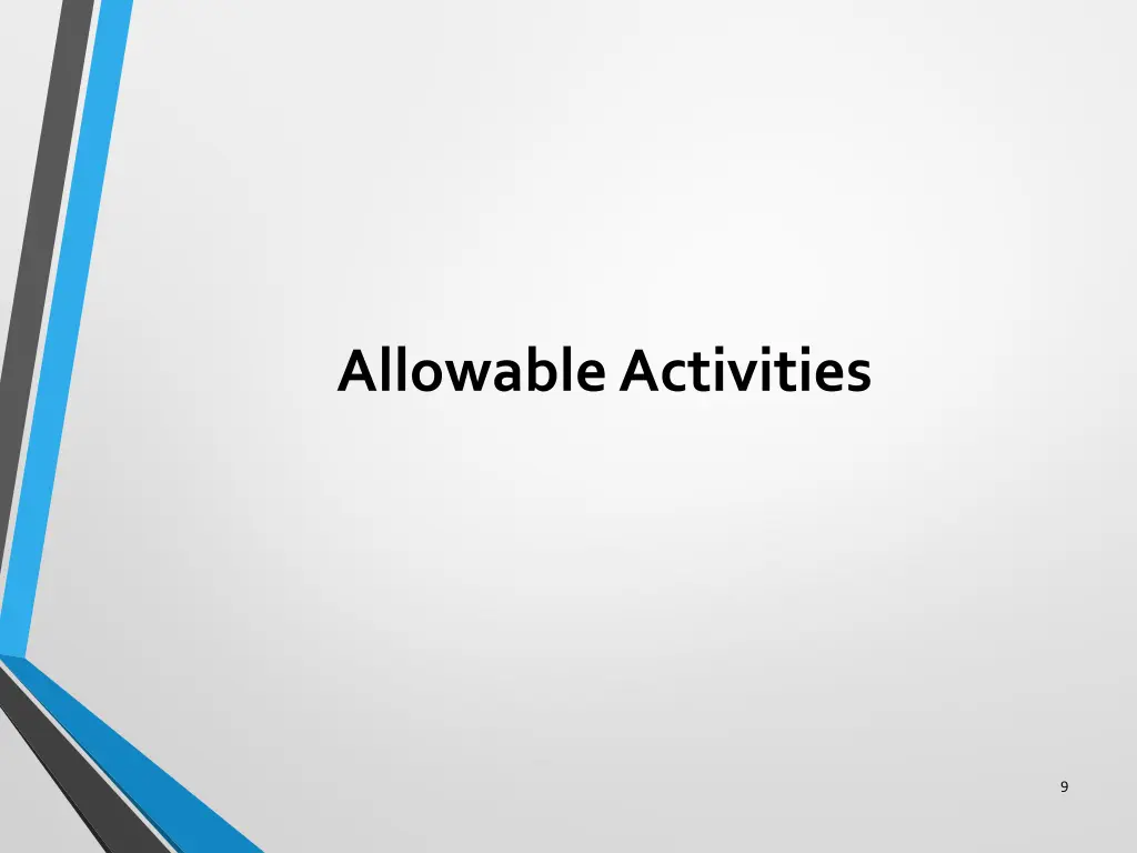allowable activities