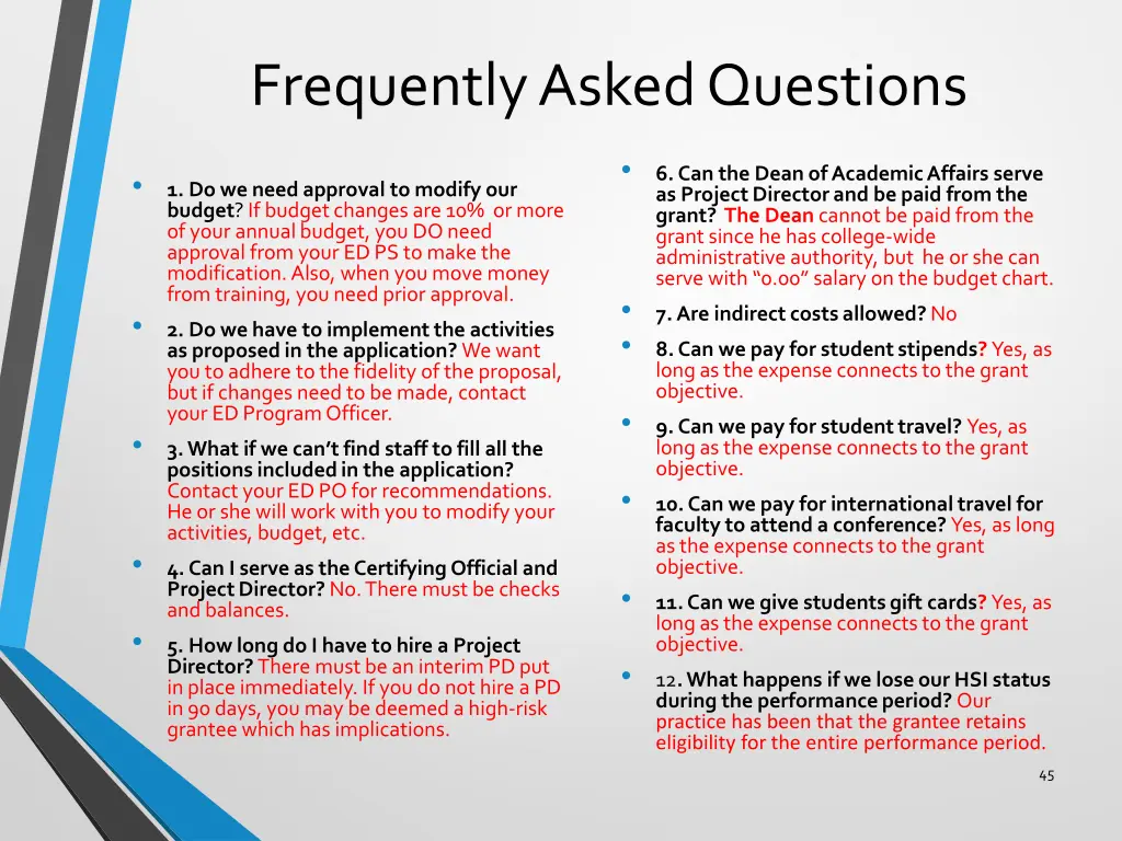 frequently asked questions