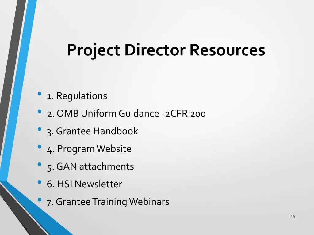 project director resources