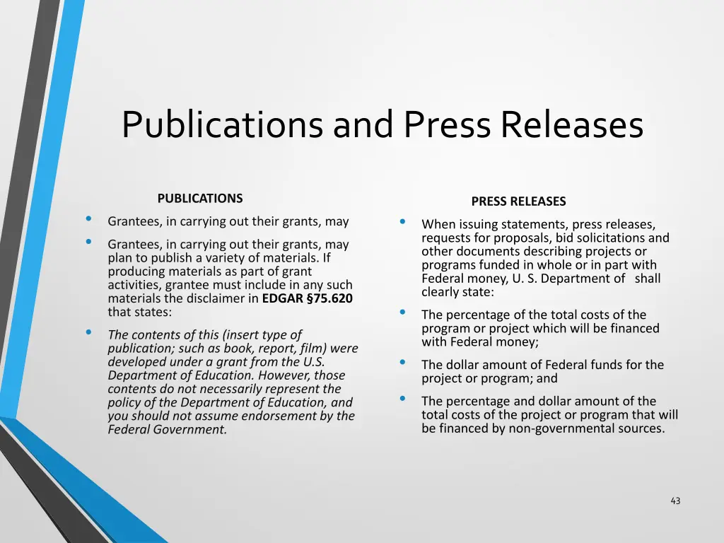 publications and press releases