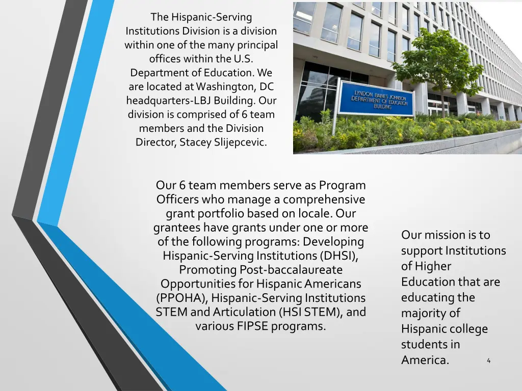 the hispanic serving institutions division