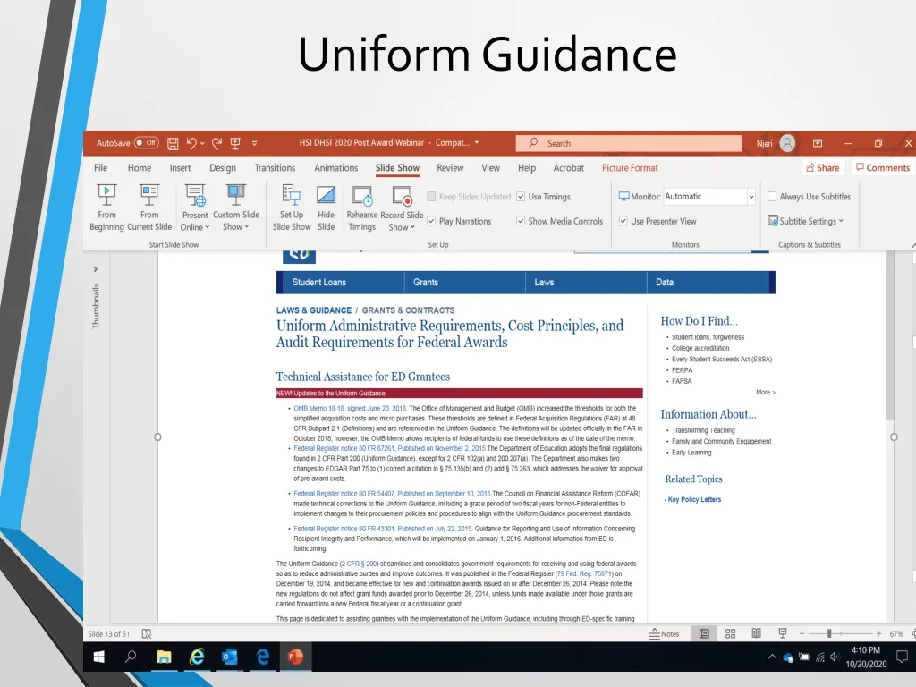 uniform guidance