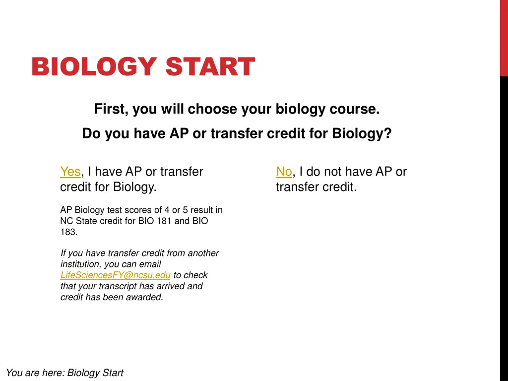 biology start