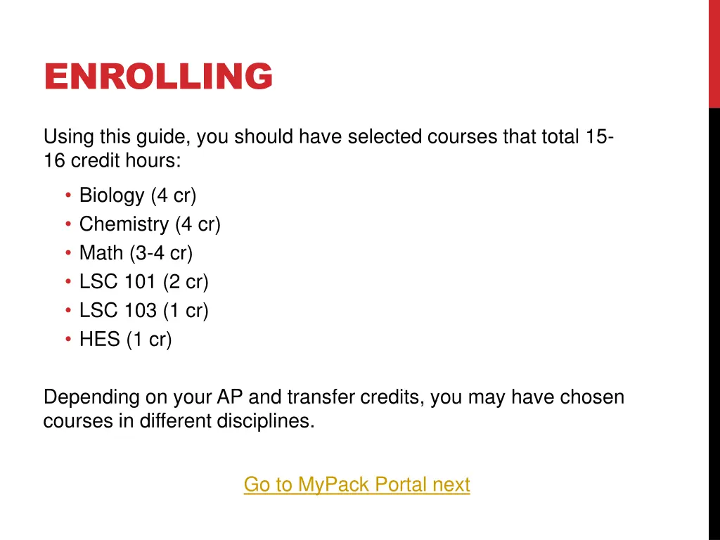 enrolling
