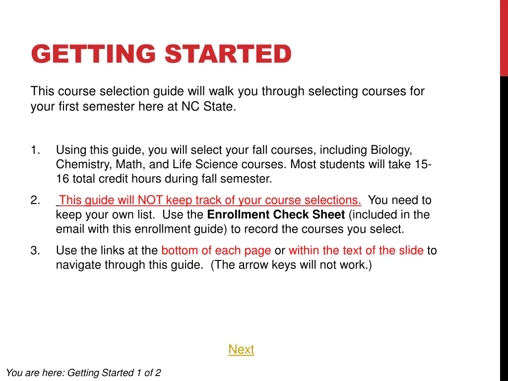 getting started