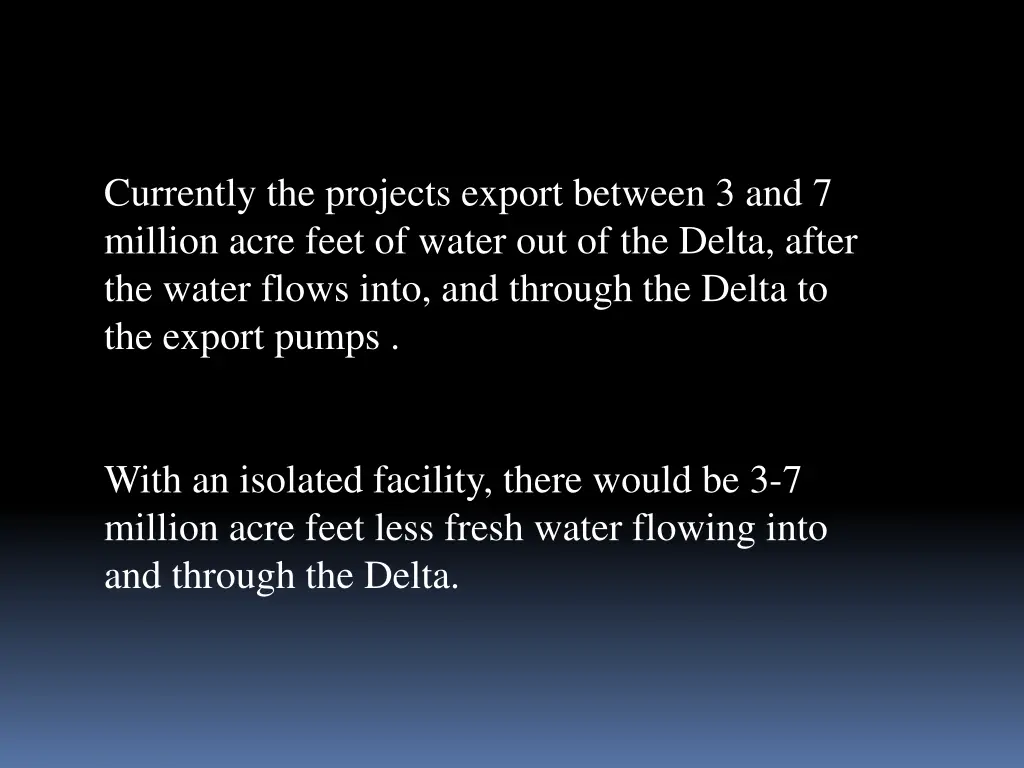 currently the projects export between