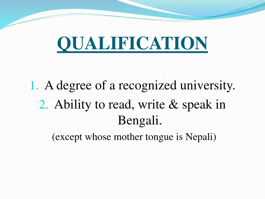 qualification