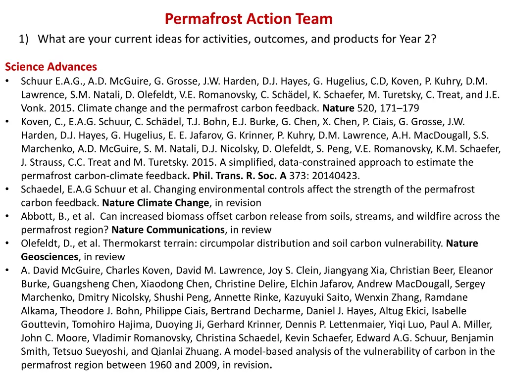 permafrost action team 1