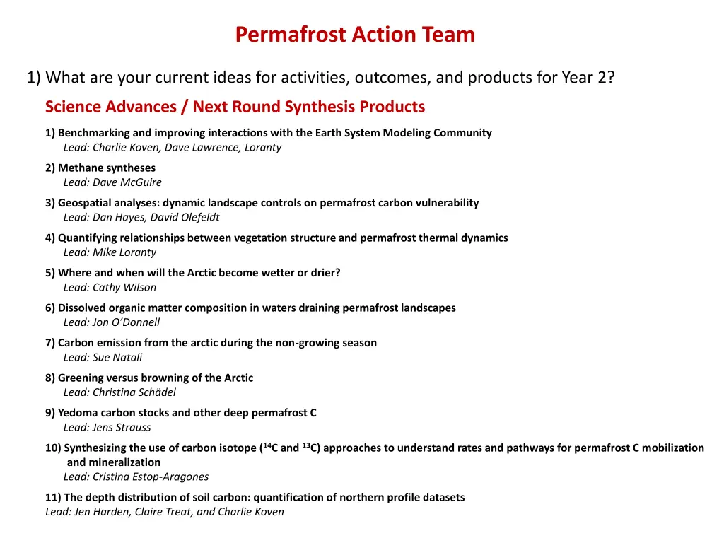 permafrost action team 4