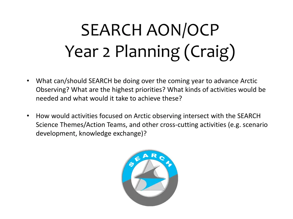 search aon ocp year 2 planning craig
