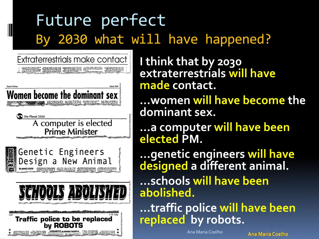 future perfect by 2030 what will have happened