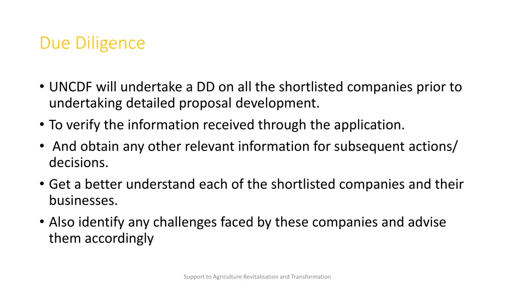due diligence