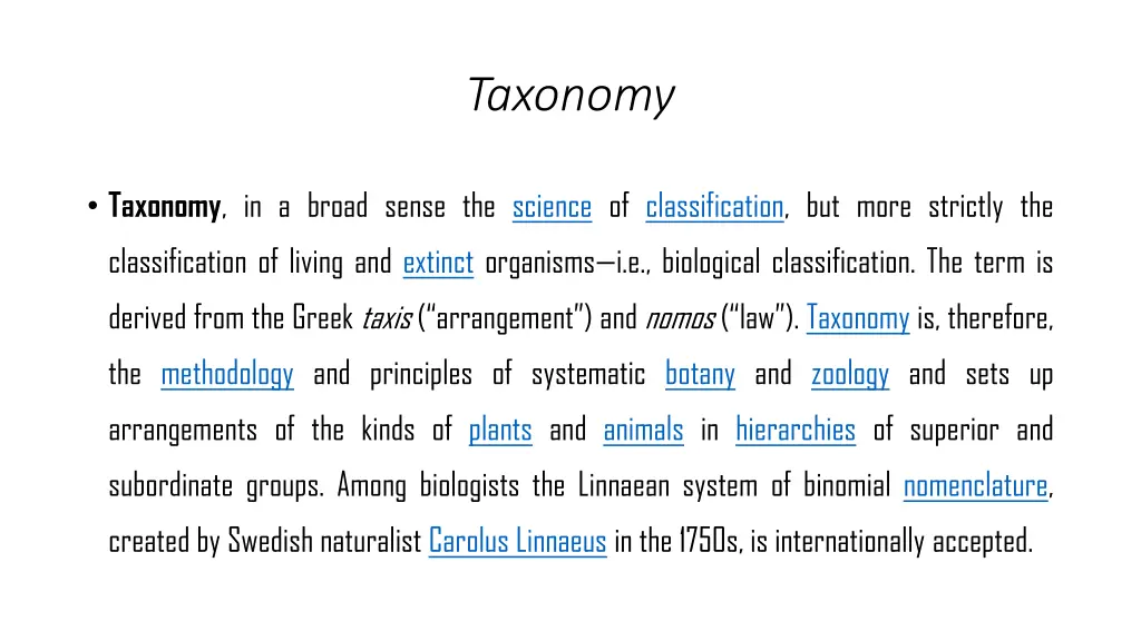 taxonomy