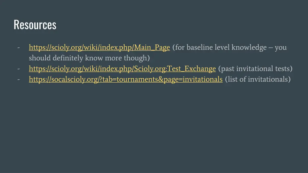 resources