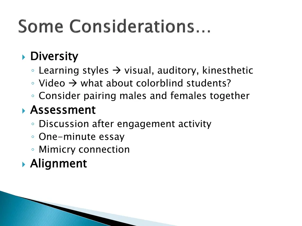 diversity learning styles visual auditory