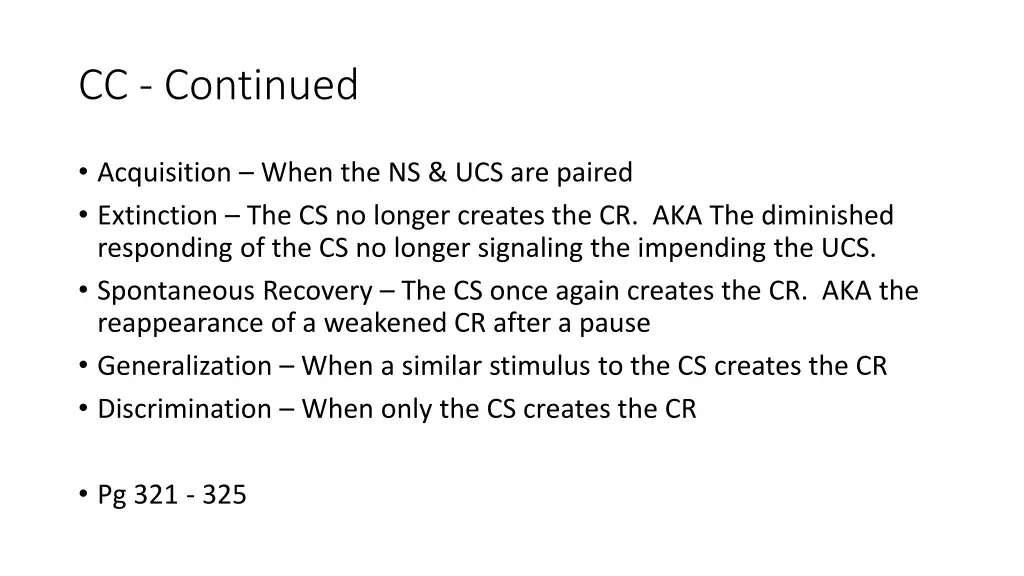 cc continued